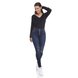 dz3378 calca jeans feminina skinny media cigarrete ziper frontal denim zero frente
