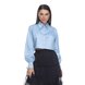 dz11146 camisa jeans feminina cropped manga bufante denim zero frente prox