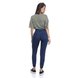 dz3353 calca jeans feminina jogger com cinto denim zero costas
