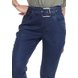 dz3353 calca jeans feminina jogger com cinto denim zero frente detalhe