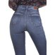 dz3367 calca jeans feminina skinny media barra desfiada denim zero costas detalhe