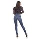 dz3367 calca jeans feminina skinny media barra desfiada denim zero costas