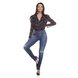 dz3367 calca jeans feminina skinny media barra desfiada denim zero frente