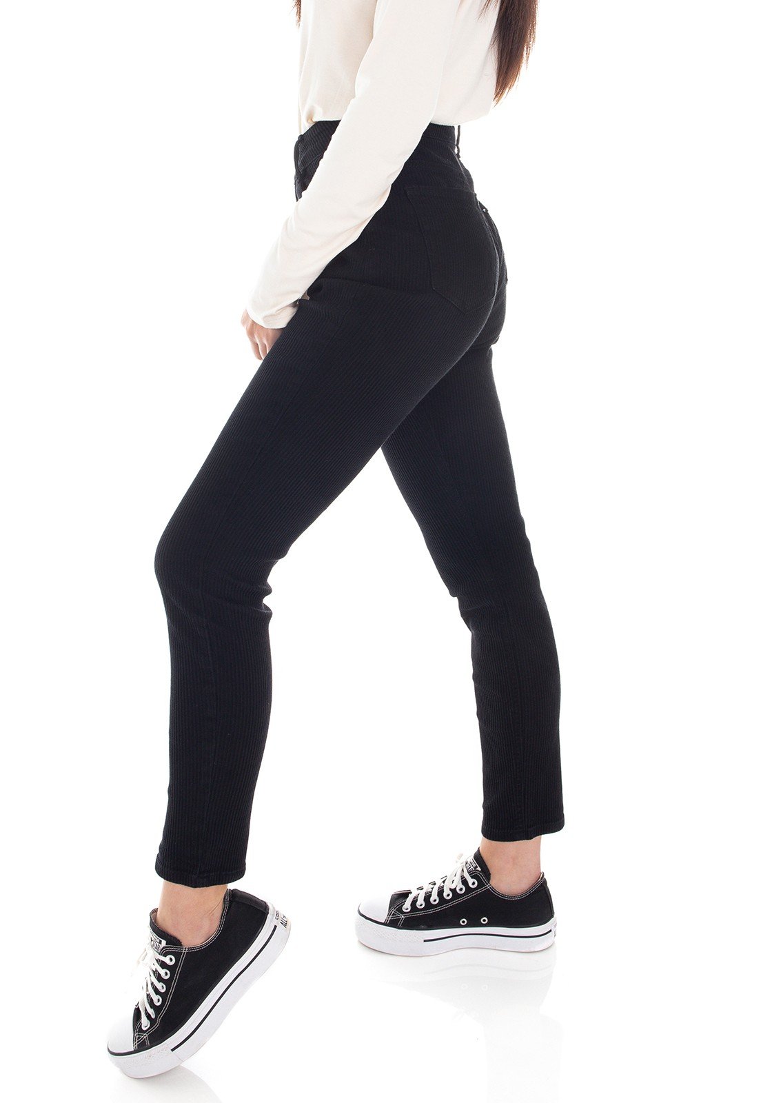 dz3384 calca jeans feminina mom cotele denim zero lado prox