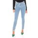 dz3377 calca jeans feminina skinny media cigarrete com cinto denim zero frente prox