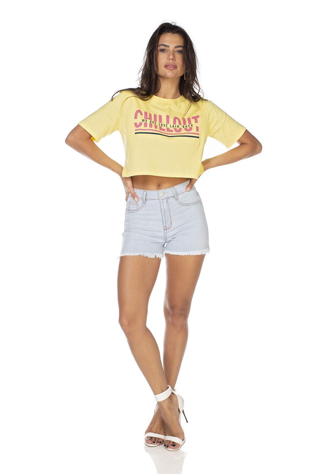 dz6336 shorts jeans feminino pin up barra desfiada denim zero frente