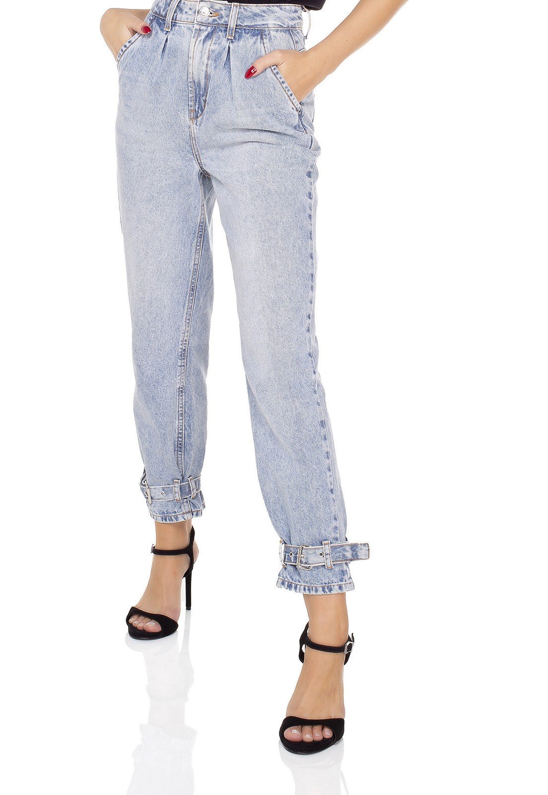dz3485 calca jeans feminina balloon denim zero frente prox