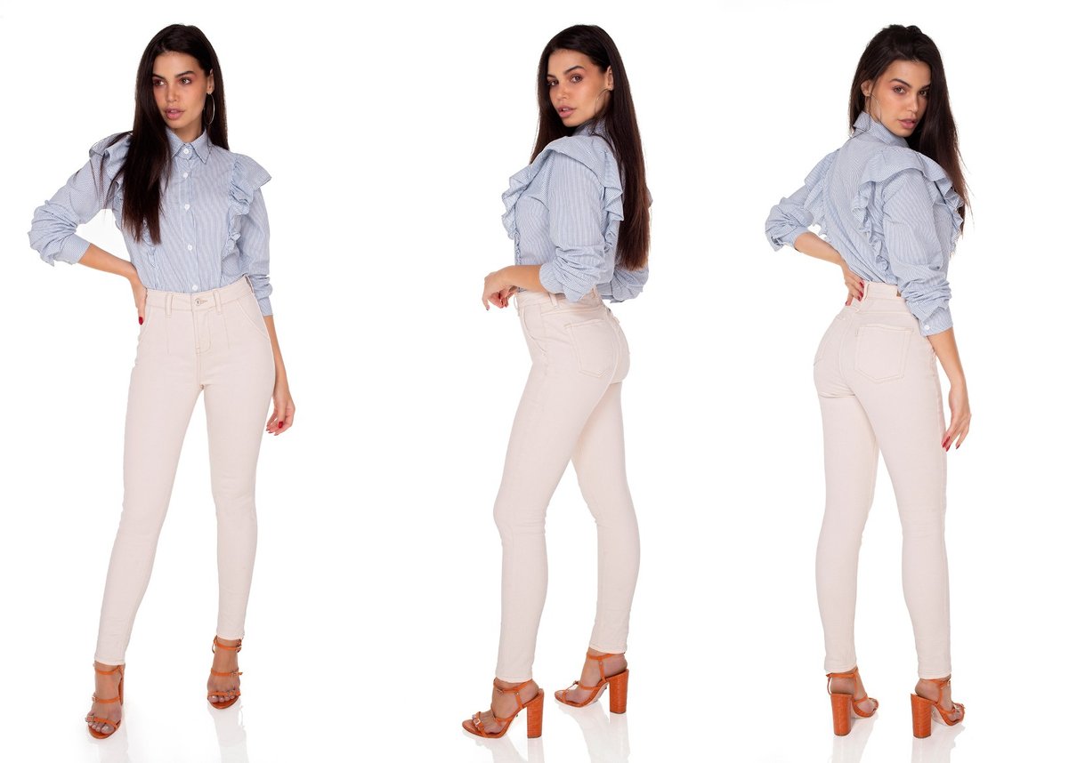 dz3437 calca jeans feminina skinny media cigarrete denim zero tripla