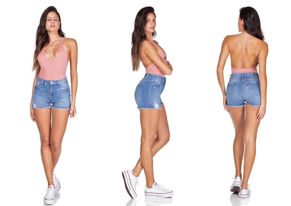 dz6337 shorts jeans pin up barra desfiada denim zero trio