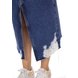 dz7166 saia jeans feminina midi barra destroyed denim zero detalhe