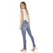 dz3433 calca jeans feminina skinny media fenda na barra denim zero lado