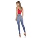 dz3484 calca jeans feminina mom fit puidos na barra denim zero costas