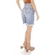 dz4036 bermuda jeans feminina mommy barra desfiada denim zero lado prox