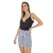 dz7161 saia jeans feminina tubinho com cinto denim zero frente 02