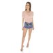 dz6402 shorts jeans feminino young recorte frontal denim zero frente