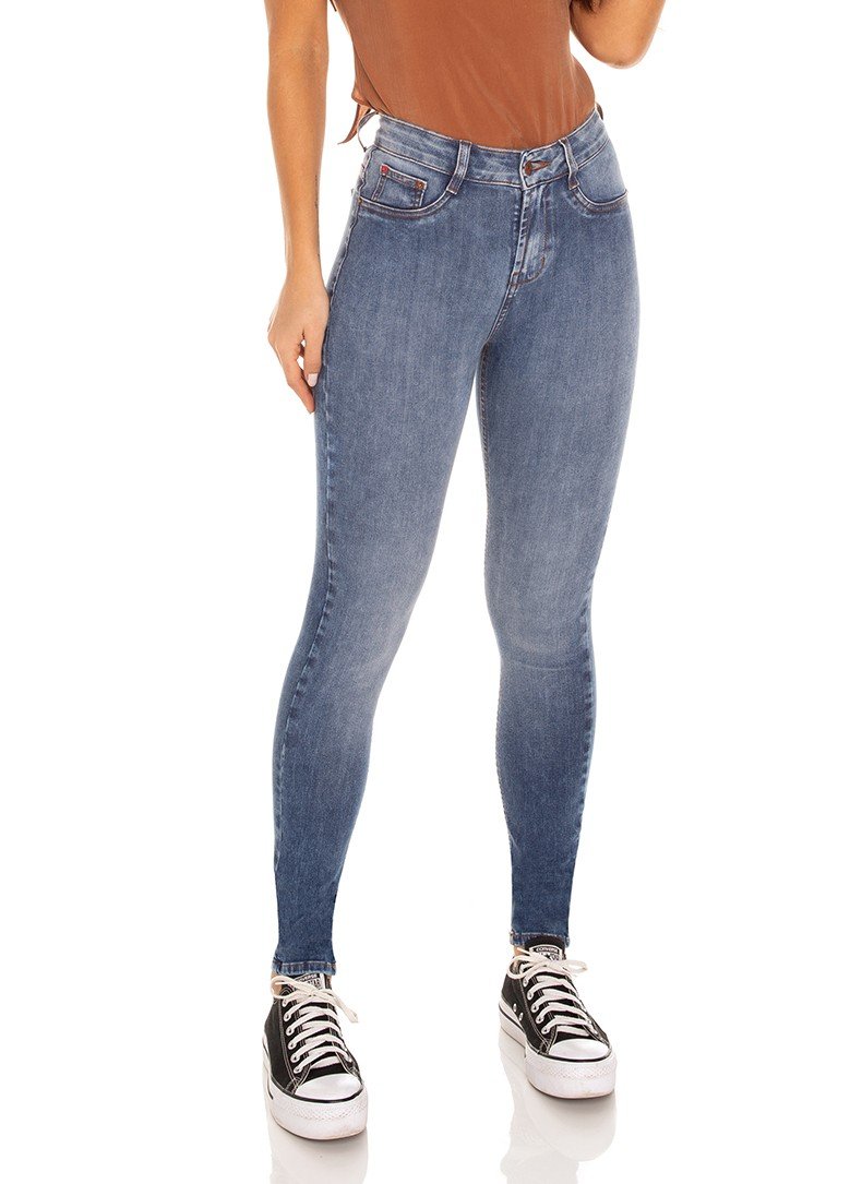 dz3177 calca jeans feminina skinny media cigarrte tradicional denim zero frente prox