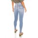 dz3488 calca jeans feminina skinny hot pants cigarrete com puidos denim zero costas prox