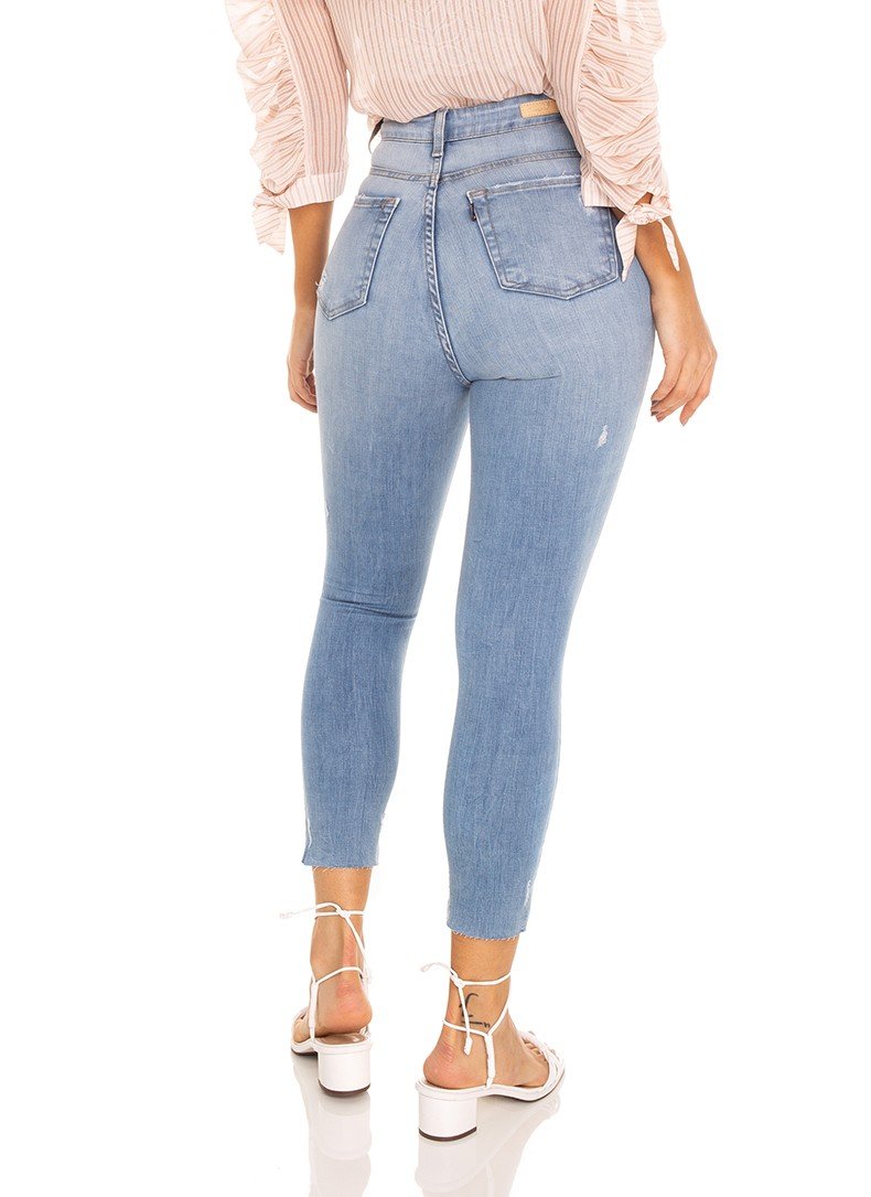 dz3509 calca jeans feminina skinny hot pants cropped barra corte a fio denim zero costas prox