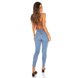 dz3571 calca jeans feminina skinny media cigarrete tradicional denim zero costas