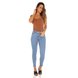 dz3571 calca jeans feminina skinny media cigarrete tradicional denim zero frente