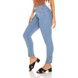 dz3571 calca jeans feminina skinny media cigarrete tradicional denim zero lado prox