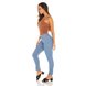 dz3571 calca jeans feminina skinny media cigarrete tradicional denim zero lado