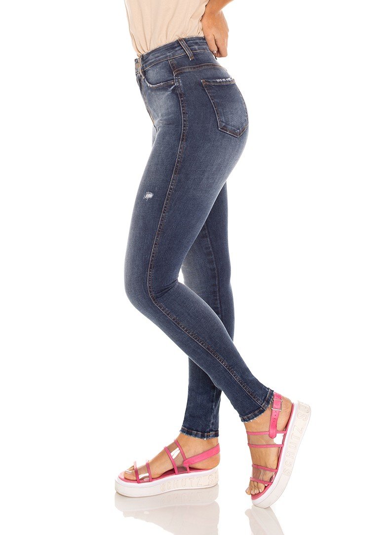 dz3458 calca jeans feminina skinny hot pants cigarrete tradicional denim zero lado prox