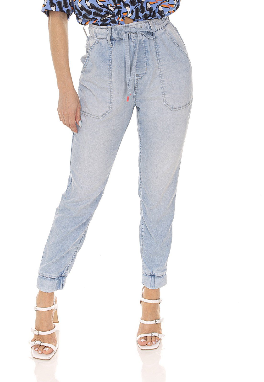 dz3589 calca jeans feminina jogger comfort denim zero frente prox