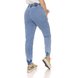 dz3611 calca jeans feminina jogger com cordao denim zero costas prox