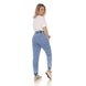 dz3611 calca jeans feminina jogger com cordao denim zero costas