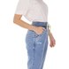 dz3611 calca jeans feminina jogger com cordao denim zero lado prox 2