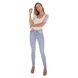 dz3595 re calca jeans feminina fechamento com botoes denim zero frente