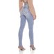 dz3599 com calca jeans feminina skinny hot pants barra corte a fio denim zero costas prox