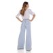dz3610 alg calca jeans feminina pantalona barra corte a fio denim zero costas