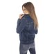 dz9123 jaqueta jeans feminina regular com elastano denim zero costas