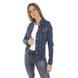 dz9123 jaqueta jeans feminina regular com elastano denim zero frente