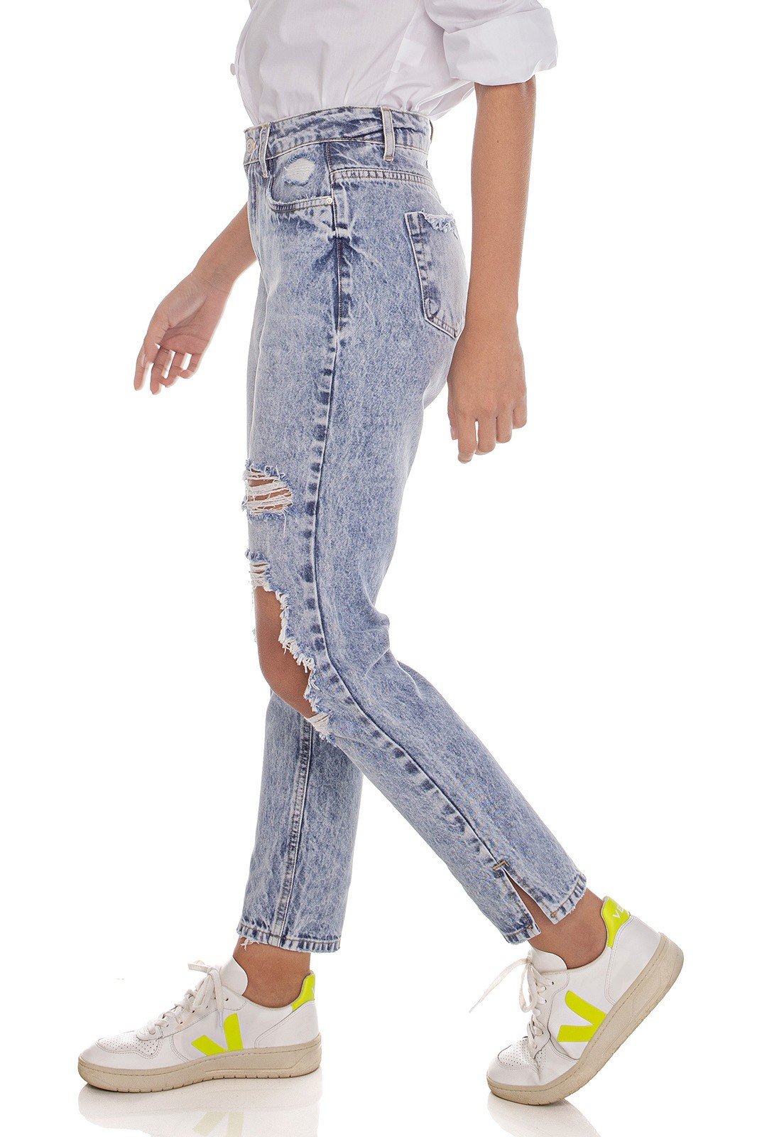 dz3612 alg calca jeans feminina mom destroyed denim zero lado prox