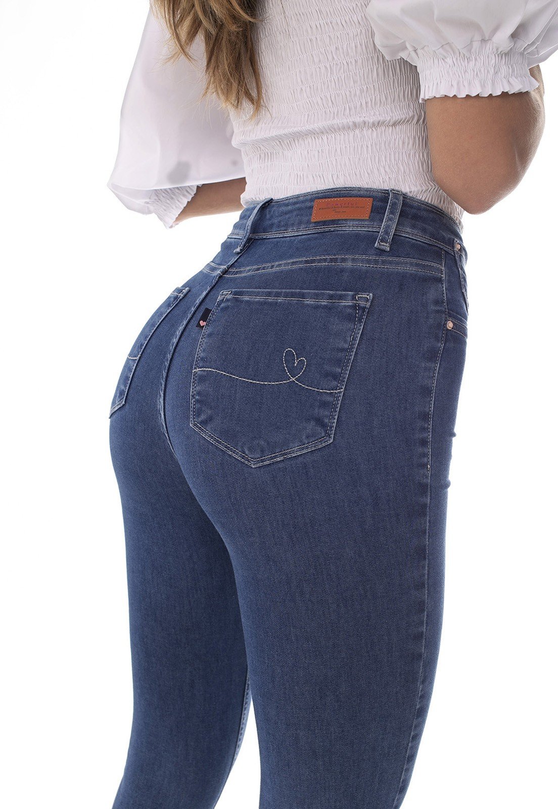 dz3633 re calca jeans feminina skinny media cigarrete tradicional denim zero detalhe