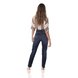 dz3637 com calca jeans feminina mom fit rasgo no joelho denim zero costas