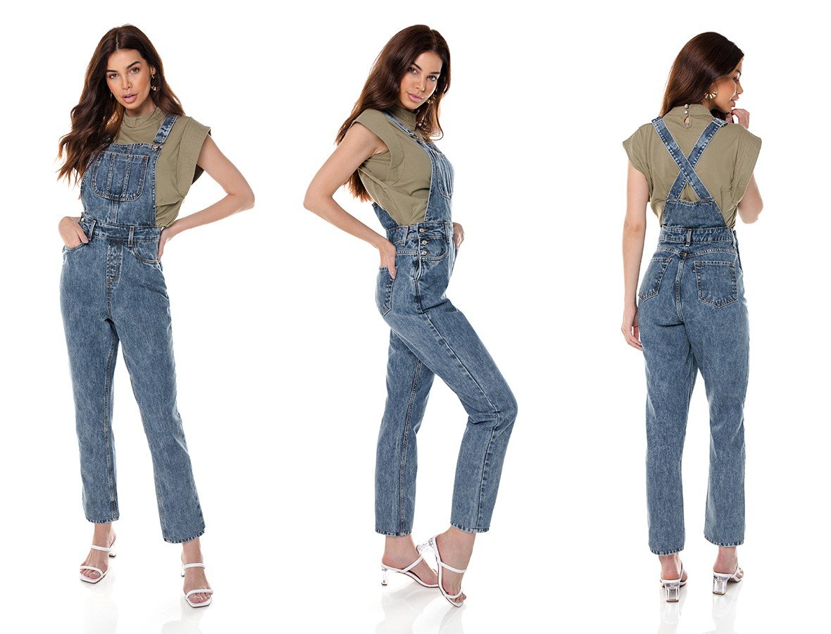 dz8049 jardineira jeans feminina mom denim zero tripla