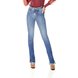 dz3694 re calca jeans feminina new boot cut barra irregular denim zero frente prox