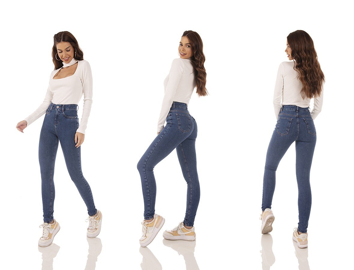 dz3751 ts calca jeans feminina skinny media cigarrete escura denim zero tripla