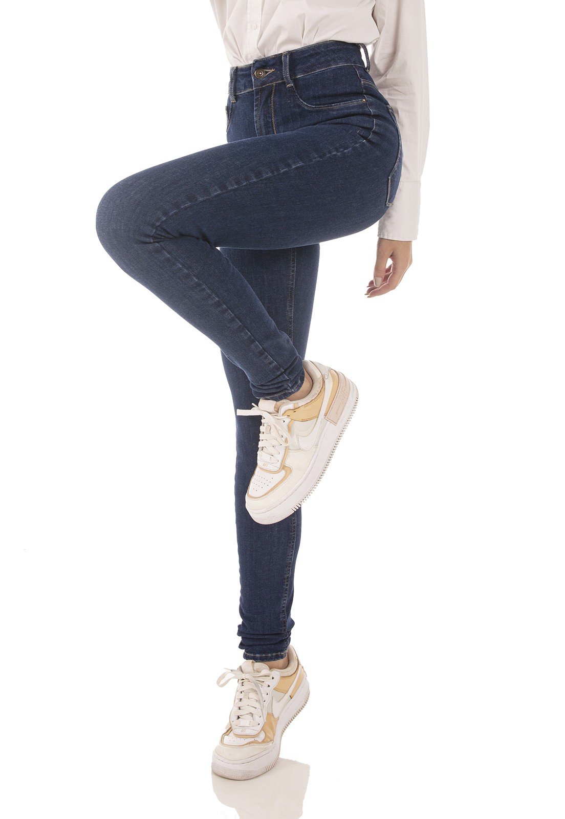 dz3754 ts calca jeans feminina skinny media escura denim zero lado prox 2