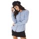 dz11158 camisa jeans feminina oversized fechamento com botoes denim zero frente prox