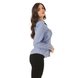 dz11155 camisa jeans feminina ajustada fechamento de botoes denim zero lado