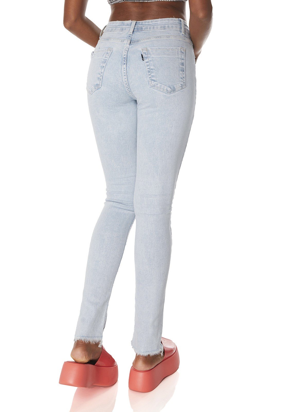 dz3828 com calca jeans feminina skinny media barra irregular denim zero costas prox 02