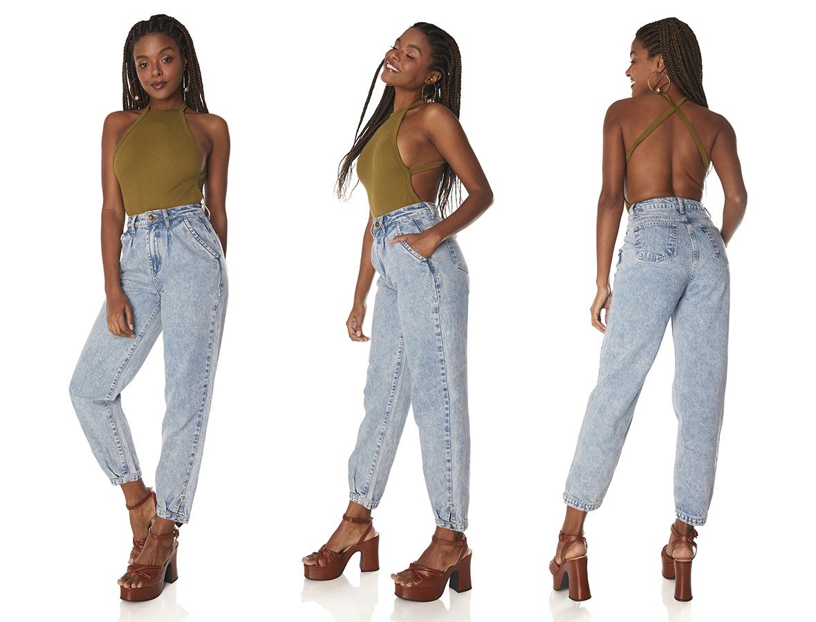 dz3836 alg calca jeans feminina balloon clarinha denim zero tripla