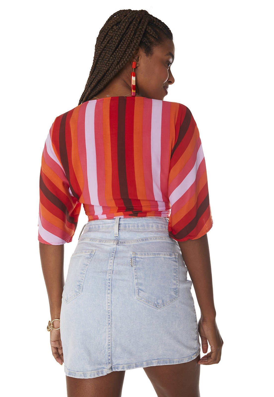 dz7203 com saia jeans feminina tubinho clarinha denim zero costas