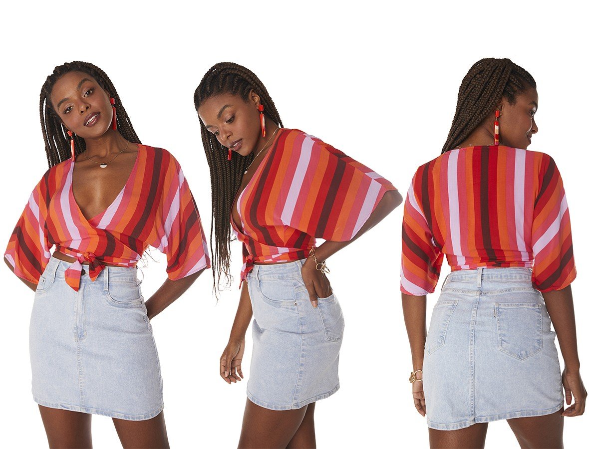 dz7203 com saia jeans feminina tubinho clarinha denim zero tripla