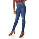 dz3829 re calca jeans feminina skinny media com puidos denim zero frente prox